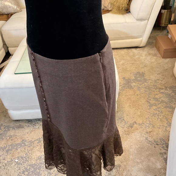 NWT  BEBE SEXY FIT AND FLARE BEADED DETAIL SKIRT - Picture 9 of 10